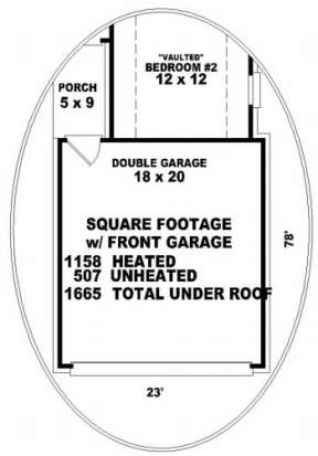 Optional Front Garage for House Plan #053-00088