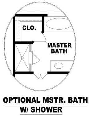 Optional Master Bath for House Plan #053-00089