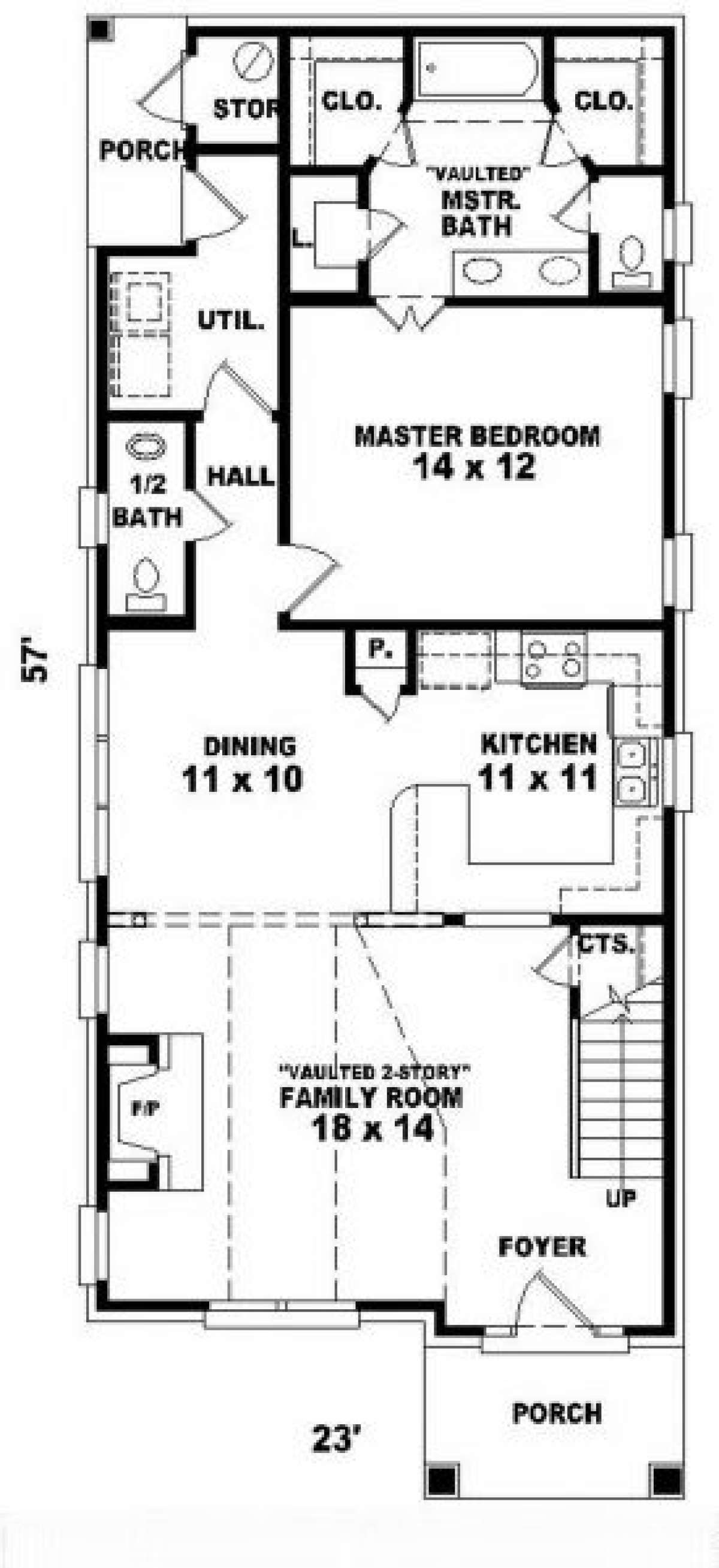First Floor for House Plan #053-00091