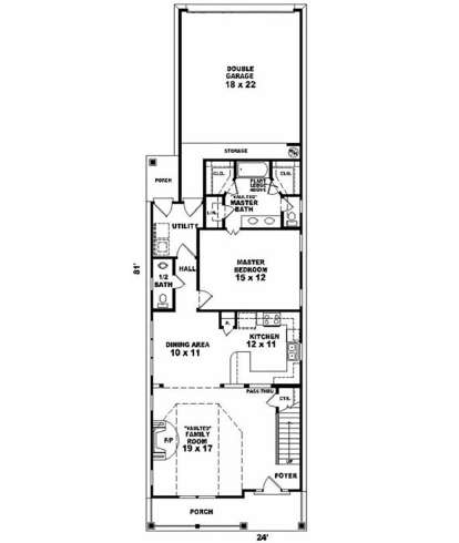 First Floor for House Plan #053-00092