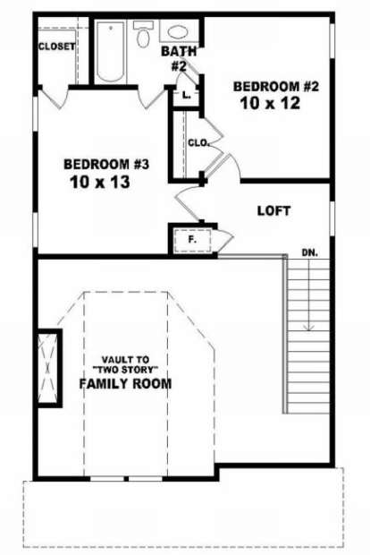 Second Floor for House Plan #053-00092