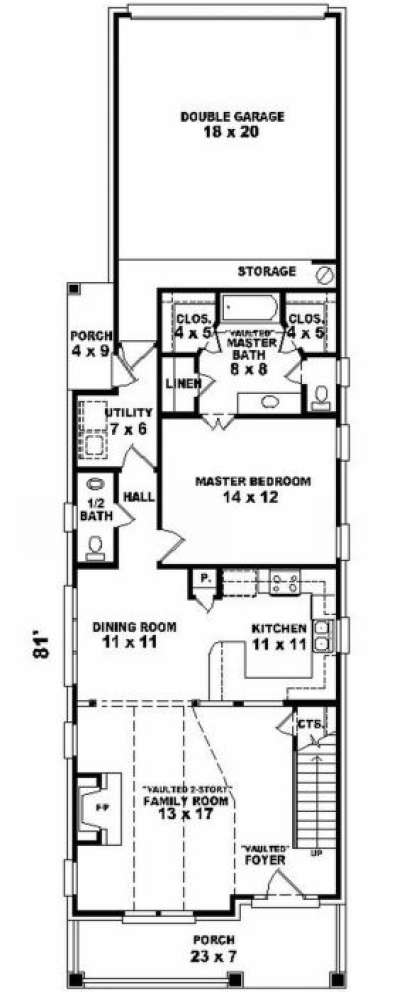 First Floor for House Plan #053-00093