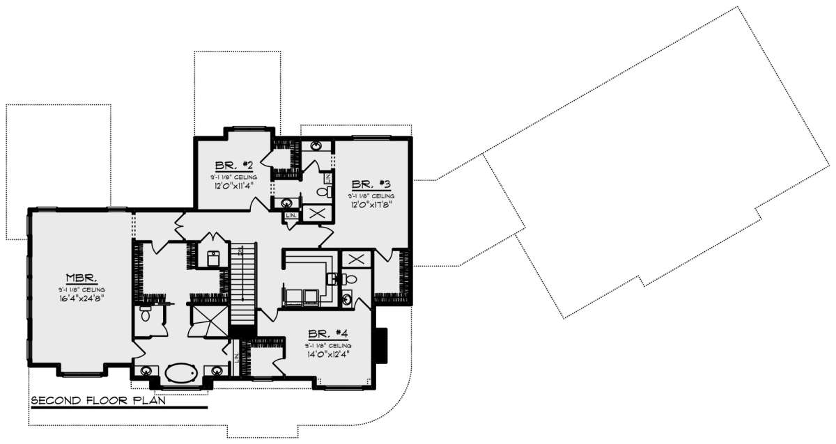 Second Floor for House Plan #1020-00341