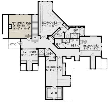 Second Floor for House Plan #699-00207