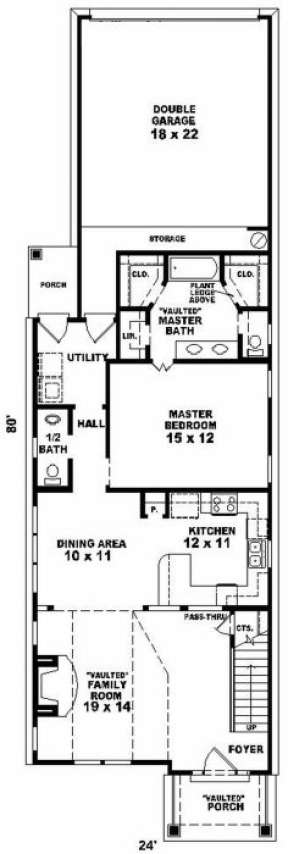First Floor for House Plan #053-00096