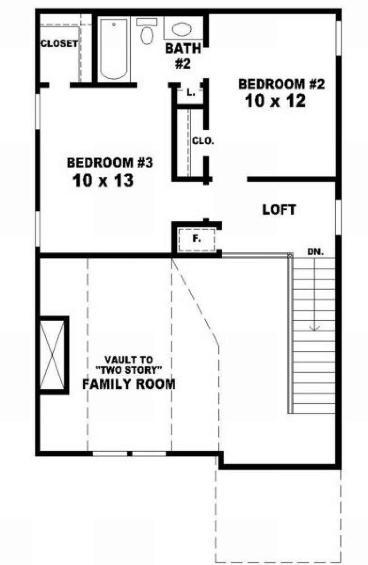 Second Floor for House Plan #053-00096