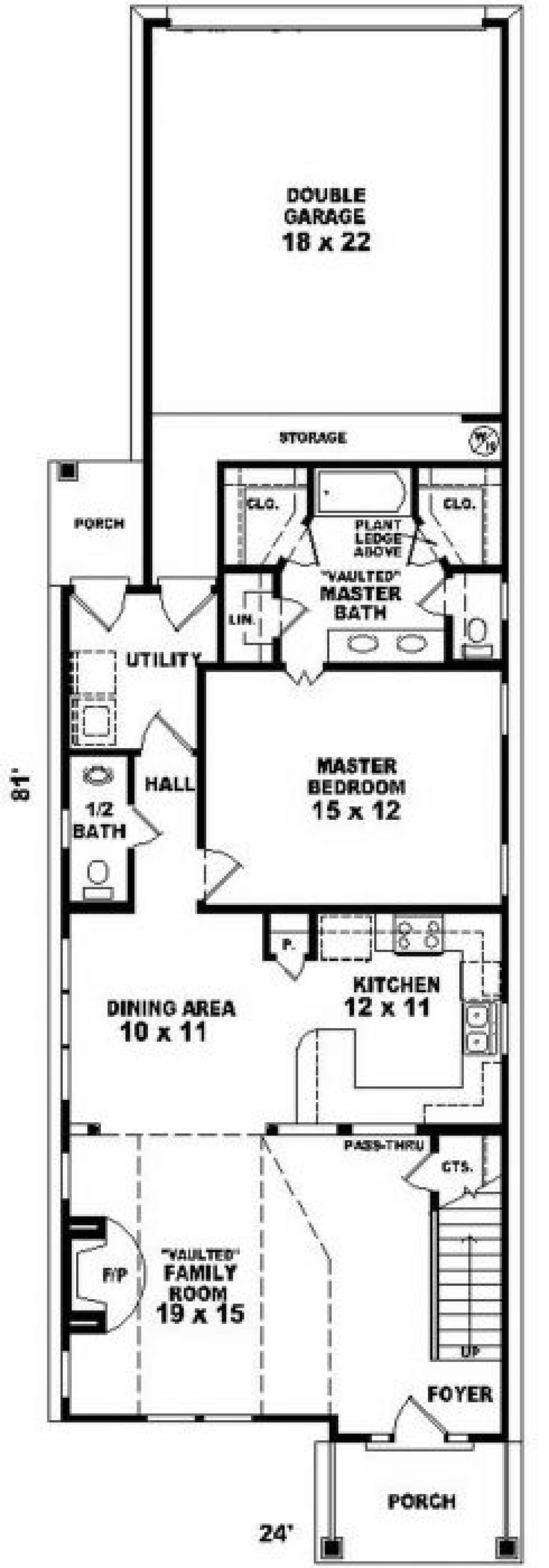First Floor for House Plan #053-00097