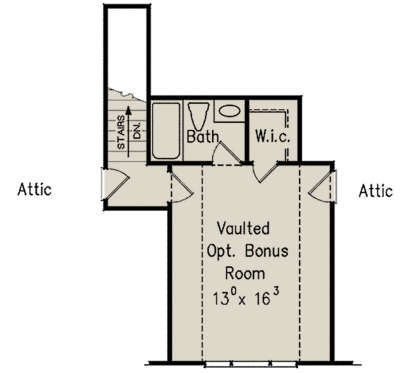 Optional Second Floor for House Plan #8594-00280