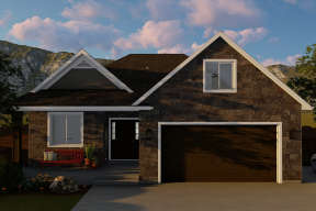 Ranch House Plan #2802-00037 Elevation Photo