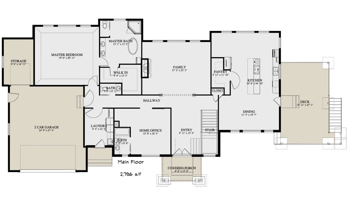 Main Floor for House Plan #2802-00038