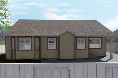 Ranch House Plan #2802-00039 Elevation Photo