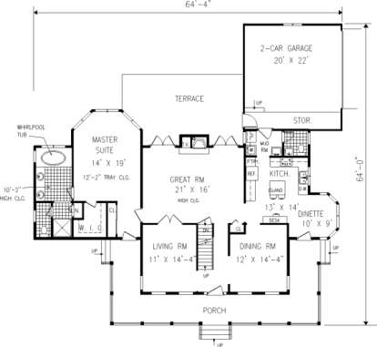 MainFloor for House Plan #033-00031
