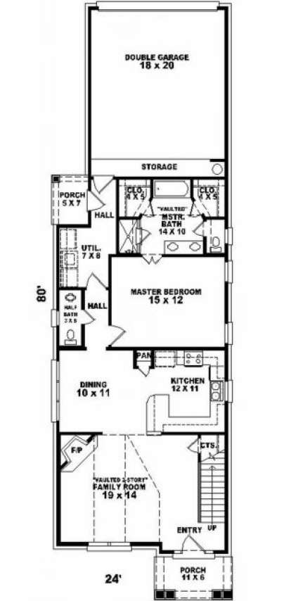 First Floor for House Plan #053-00098