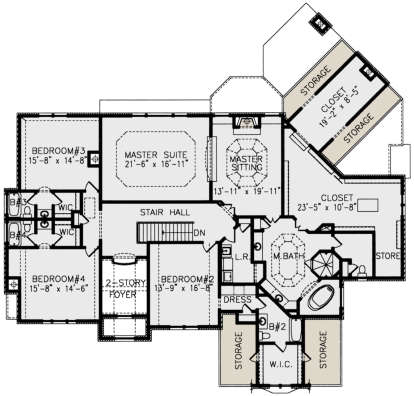 Second Floor for House Plan #699-00208