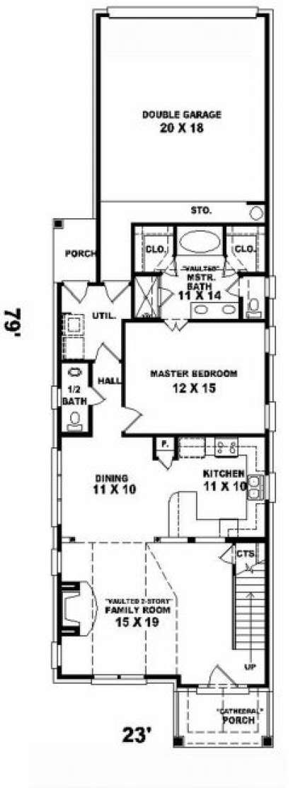First Floor for House Plan #053-00099