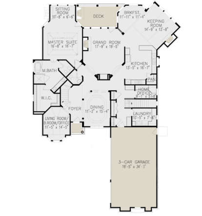 House Plan House Plan #21813 Drawing 1