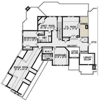 Second Floor for House Plan #699-00210