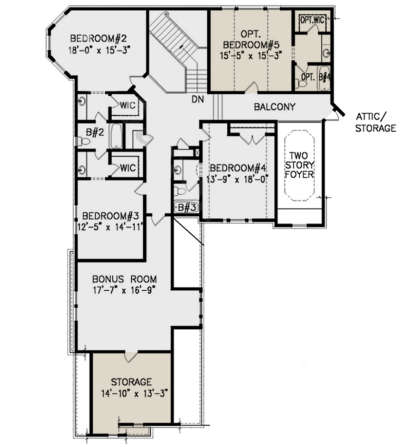 Second Floor for House Plan #699-00211
