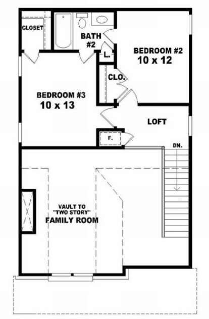 Second Floor for House Plan #053-00100