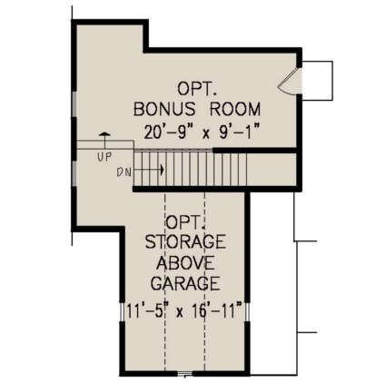 Optional Second Floor for House Plan #699-00213