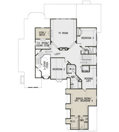 Second Floor for House Plan #699-00214