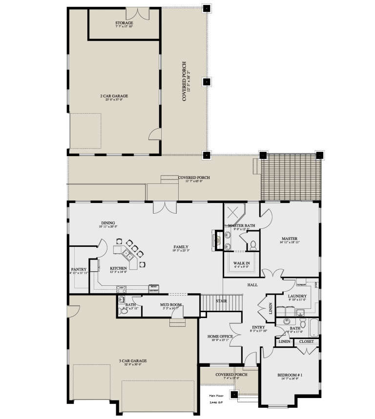House Plan House Plan #21855 Drawing 1