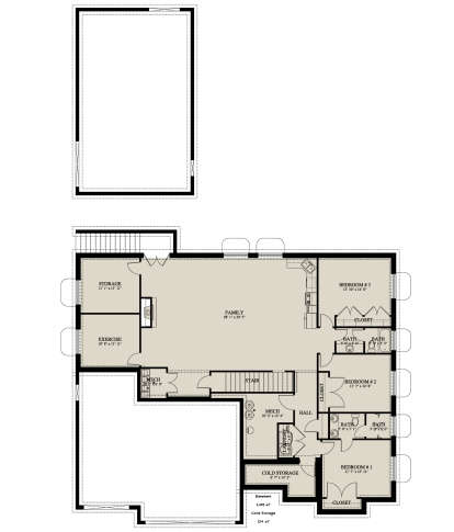 Basement for House Plan #2802-00040