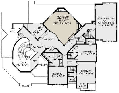 Second Floor for House Plan #699-00216