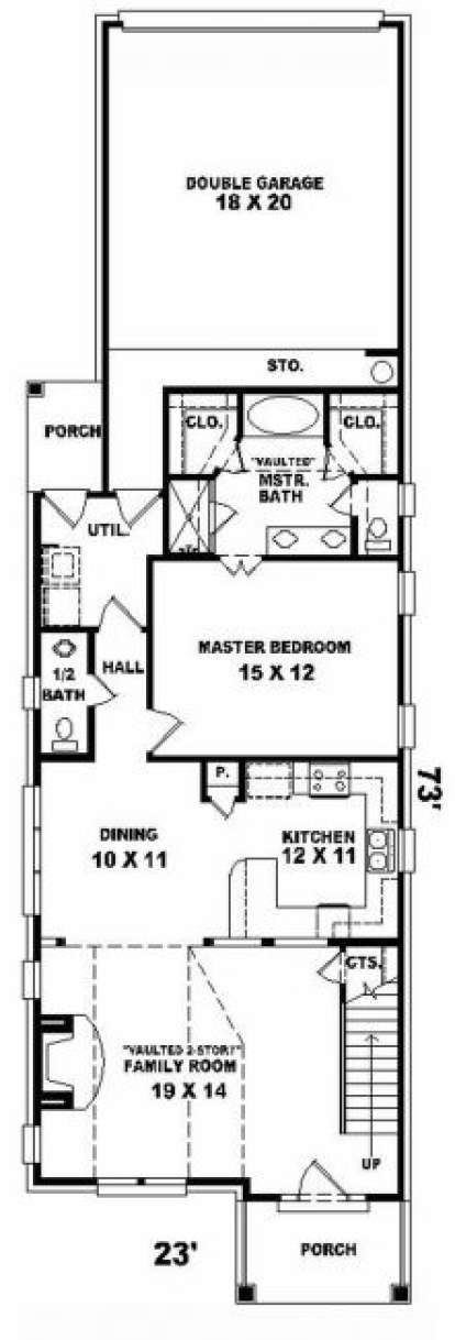 First Floor for House Plan #053-00101