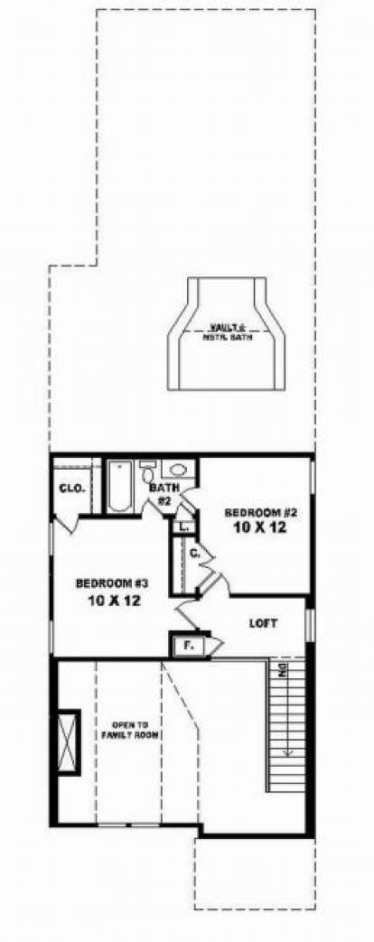 Second Floor for House Plan #053-00101