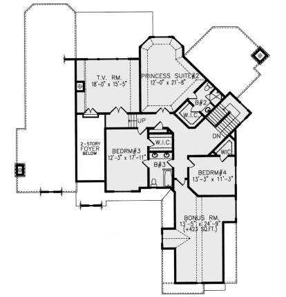 Second Floor for House Plan #699-00219