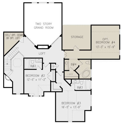 Second Floor for House Plan #699-00220