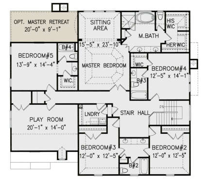 Second Floor for House Plan #699-00224