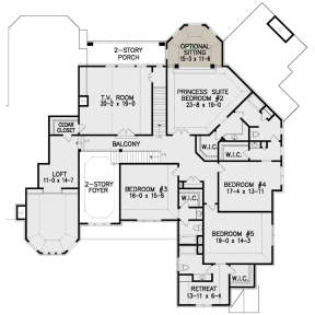Second Floor for House Plan #699-00225