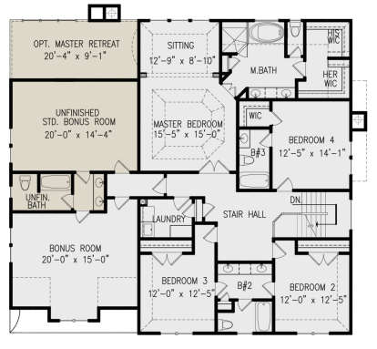 Second Floor for House Plan #699-00226