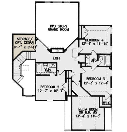 Second Floor for House Plan #699-00228