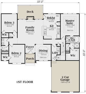 Main Floor for House Plan #009-00006
