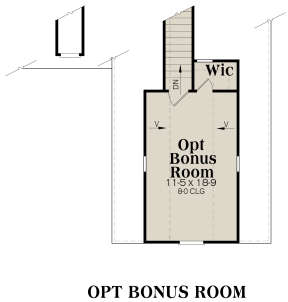 Optional Bonus Room for House Plan #009-00006