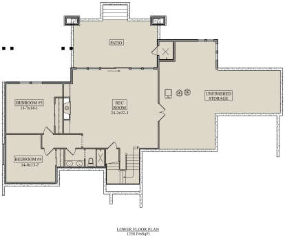 Basement for House Plan #5631-00103