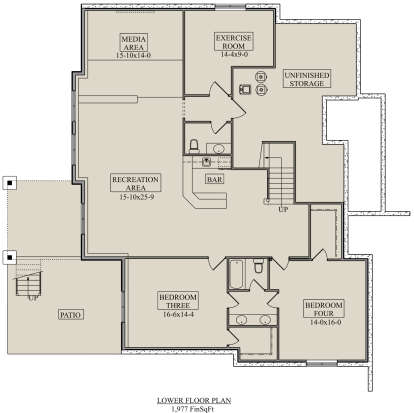 Basement for House Plan #5631-00104
