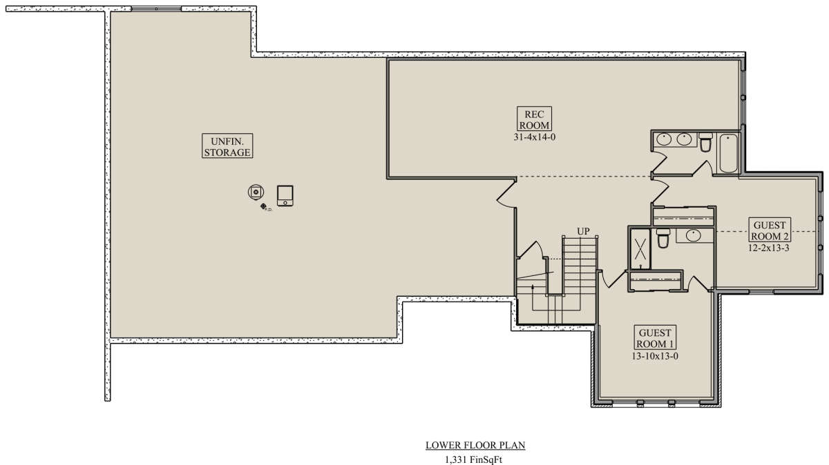 Basement for House Plan #5631-00105