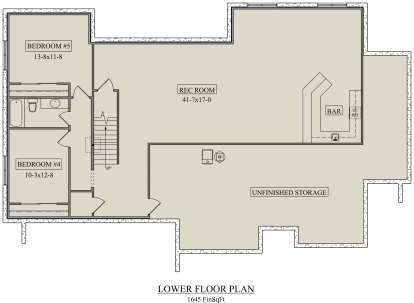 Basement for House Plan #5631-00109