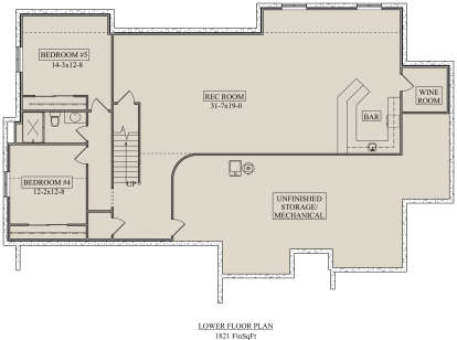 Basement for House Plan #5631-00111