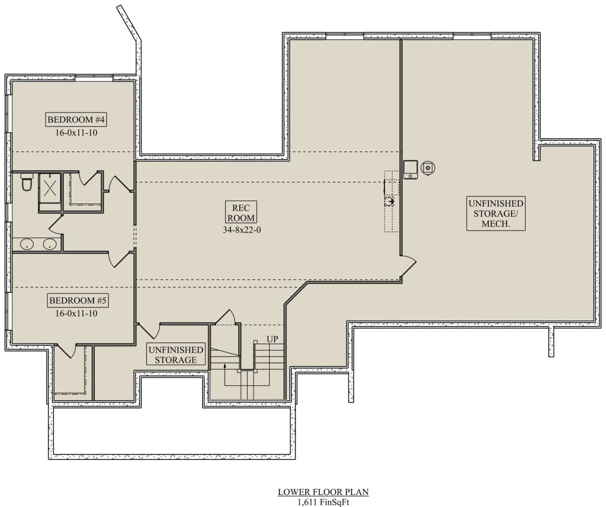Basement for House Plan #5631-00112
