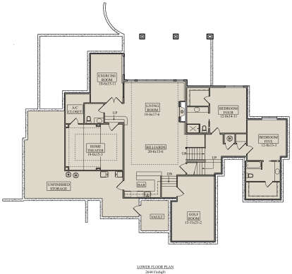 Basement for House Plan #5631-00114