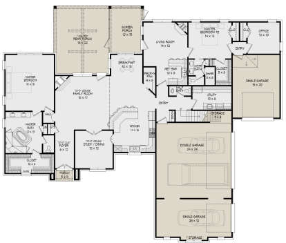 House Plan House Plan #22100 Drawing 1