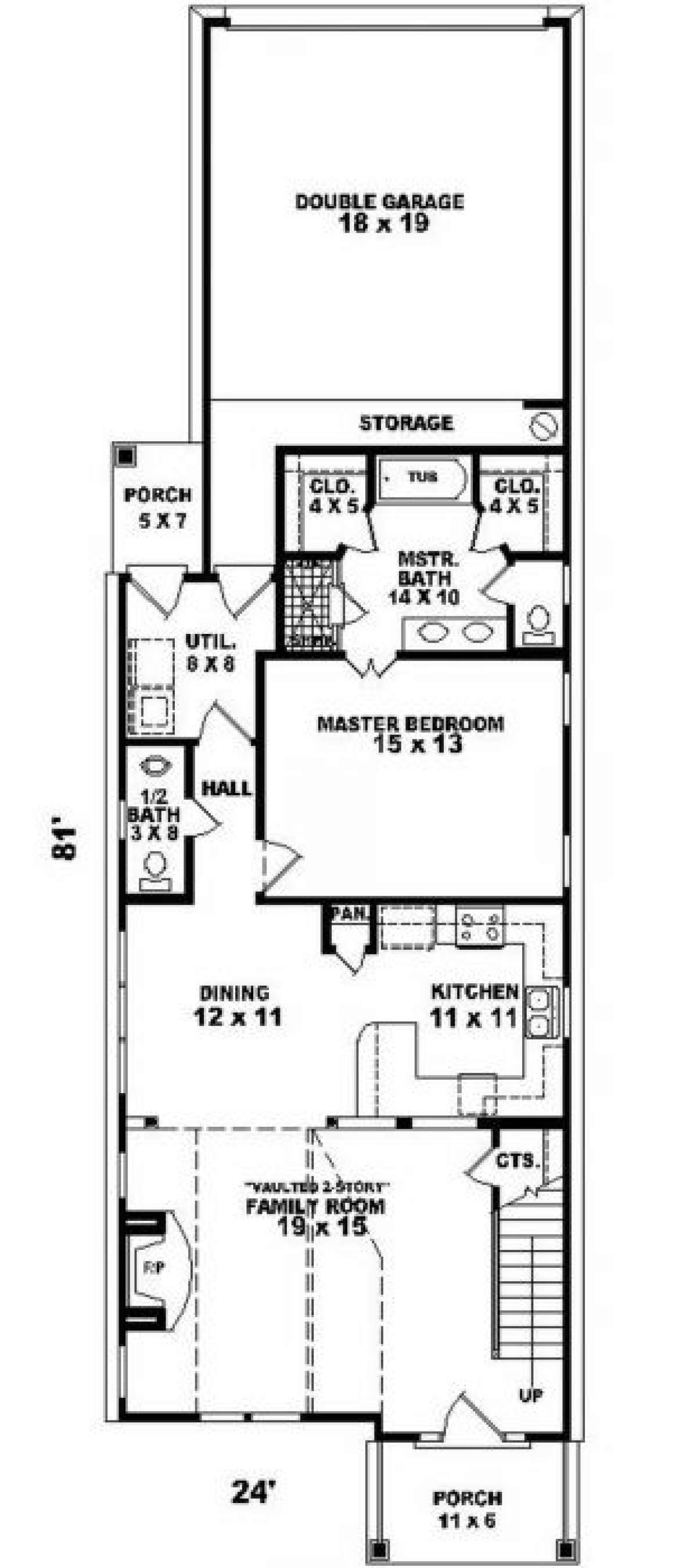 First Floor for House Plan #053-00103
