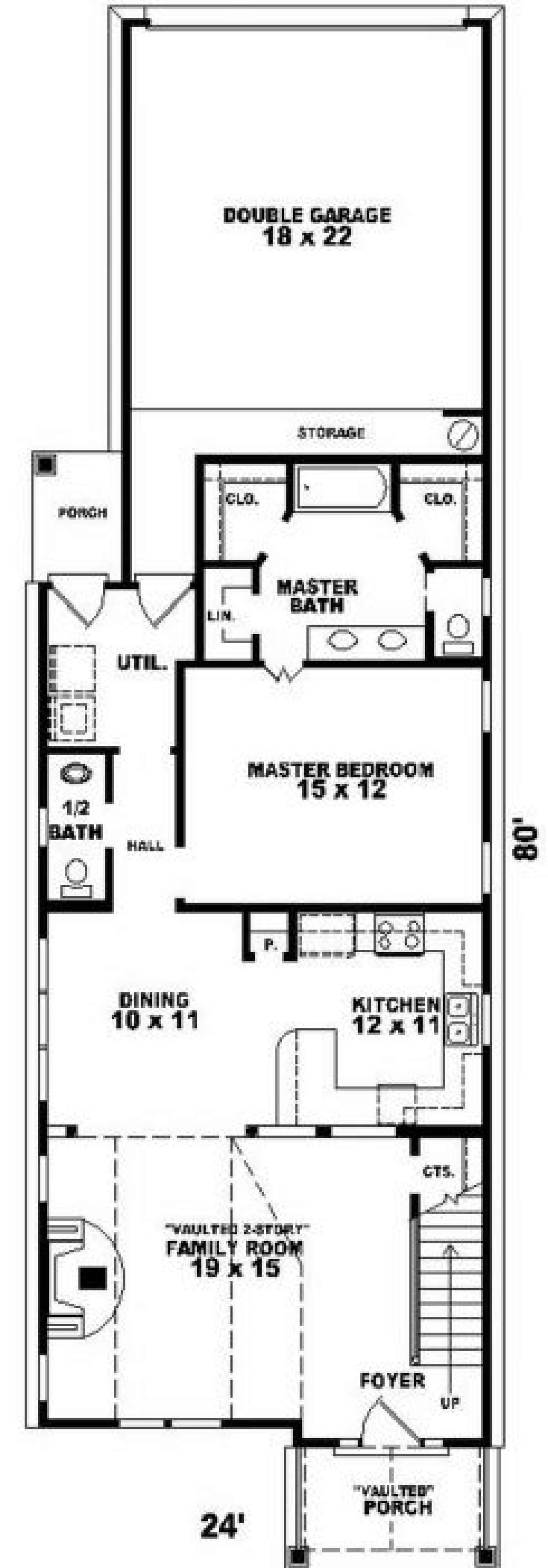 First Floor for House Plan #053-00104