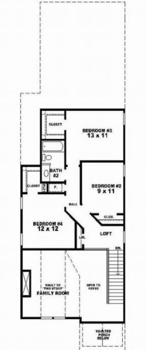 Second Floor for House Plan #053-00104