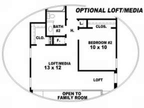 Optional Media/Loft for House Plan #053-00104